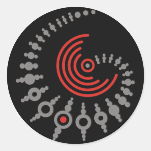 graancirkel I | zwart Ronde Sticker (Voorkant)