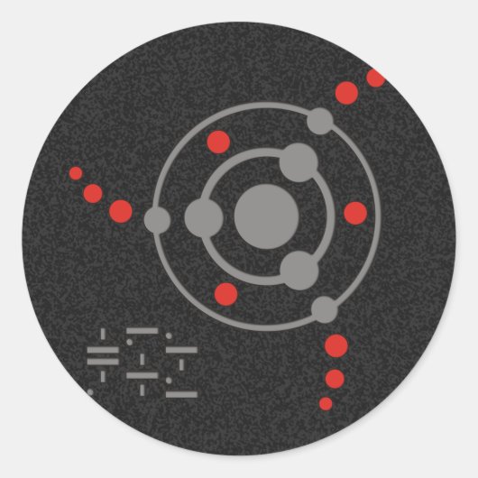 graancirkel II | Zwarte spatten Ronde Sticker (Voorkant)