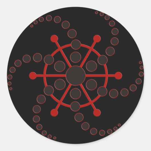 graancirkel VII | zwart Ronde Sticker (Voorkant)