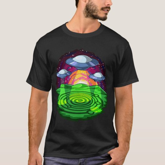 Graancirkels buitenaardse ontvoering t-shirt (Voorkant)
