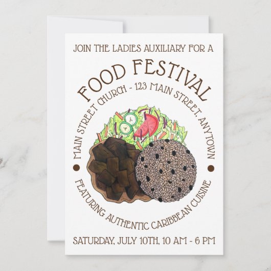 Graanfestival van Kerst en Peras Kaart (Voorkant)