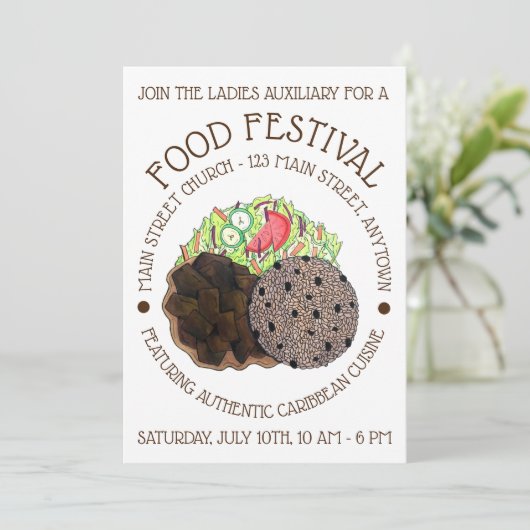 Graanfestival van Kerst en Peras Kaart (Staand voorkant)