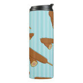 Graanhond illustratie thermosbeker (Gedraaid links)