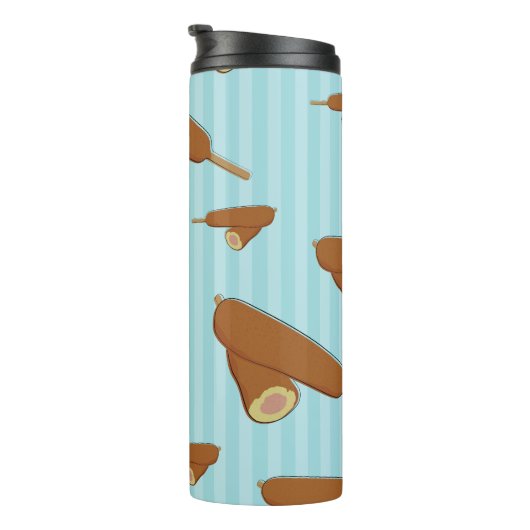 Graanhond illustratie thermosbeker (Geroteerd rechts)