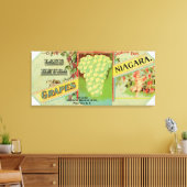 Graanlabel meer van Keuka Niagara Canvas Afdruk (Insitu (Woonkamer))