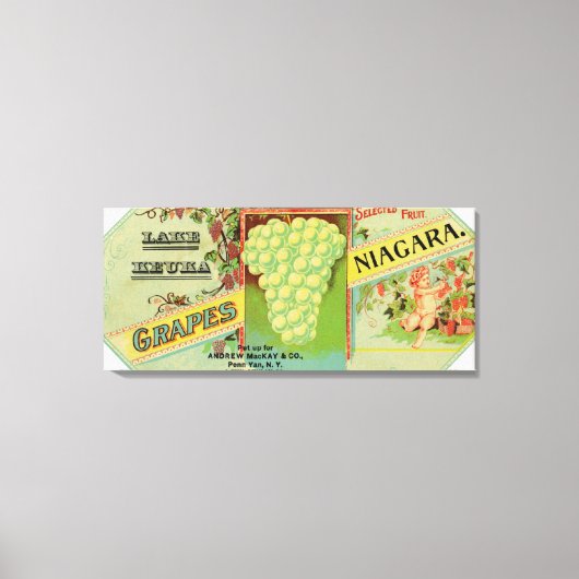 Graanlabel meer van Keuka Niagara Canvas Afdruk (Voorkant)