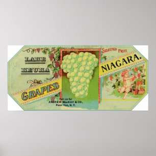 Graanlabel meer van Keuka Niagara Poster