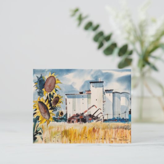 Graanlift, Kansas | Robert Johnson Briefkaart (Staand voorkant)