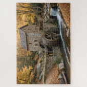 Graanmolen in de herfst legpuzzel (Verticaal)
