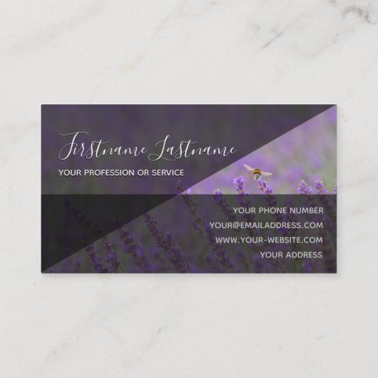 Graanmonogram levogel voor de leeuwenkrans visitekaartje (Achterkant)