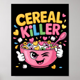 Graanmoordenaar Cartooneske Komische Ontbijt Poster