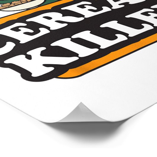 Graanmoordenaar Voedsel Pun Humor Kostuum Fun Hall Poster (Hoek)