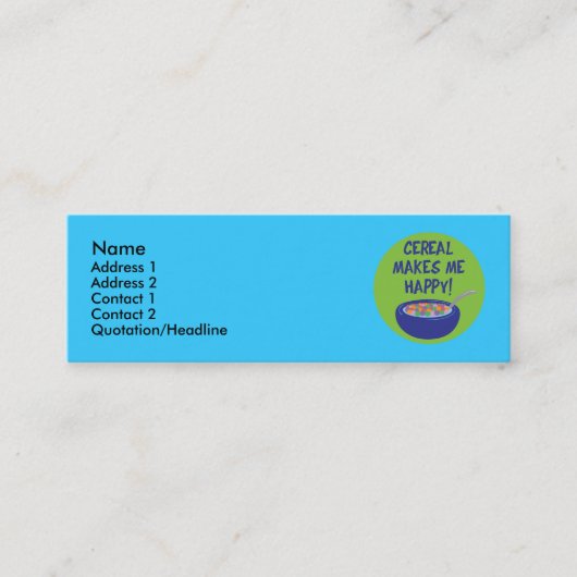 Graanprofielkaarten Mini Visitekaartje (Voorkant)