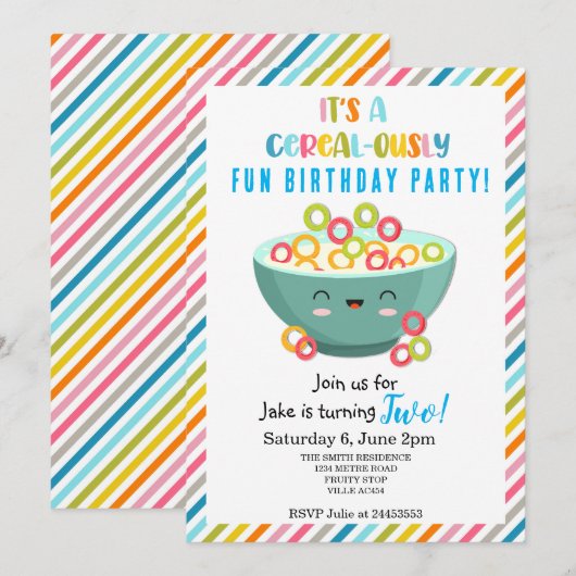 Graanrijk leuk verjaardagsfeestje kaart (Voorkant / Achterkant)