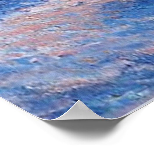 Graanschoven bij zonsondergang, Sneeuw Effect, Poster (Hoek)