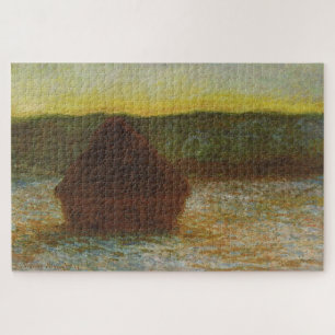 Graanschuur (Dooi, Zonsondergang) van Claude Monet Legpuzzel