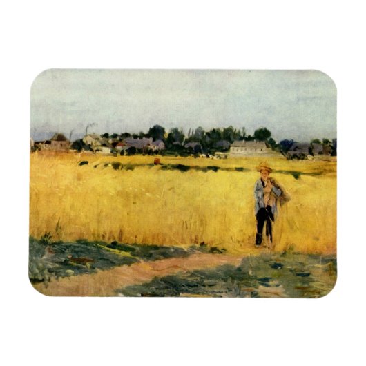 Graanveld (door Berthe Morisot) Magneet (Horizontaal)