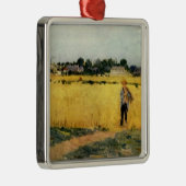 Graanveld (door Berthe Morisot) Metalen Ornament (Rechts)