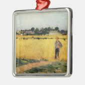 Graanveld (door Berthe Morisot) Metalen Ornament (Links)