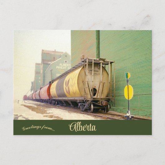 Graanwagens in Spirit River Alberta Canada Briefkaart (Voorkant)