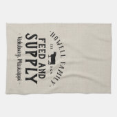 Graanzak voor gepersonaliseerde voedervoorziening theedoek (Horizontaal)