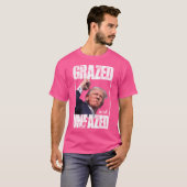 Graasde onaangetaste Trump overleefde schutter mis T-shirt (Voorkant volledig)