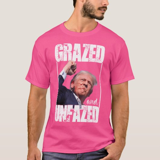 Graasde onaangetaste Trump overleefde schutter mis T-shirt (Voorkant)