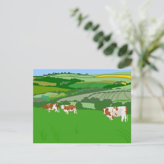 Graaskoeien Briefkaart (Staand voorkant)