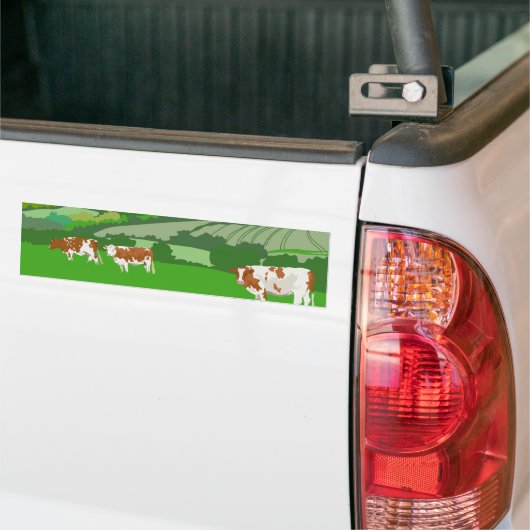 Graaskoeien Bumpersticker (Op Truck)