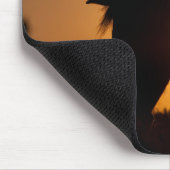 Graaspaard silhouet muismat (Hoek)