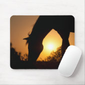 Graaspaard silhouet muismat (Met muis)