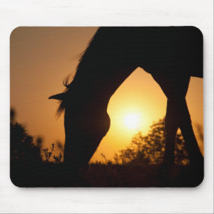 Graaspaard silhouet muismat
