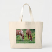 Graaspaarden Grote Tote Bag (Voorkant)