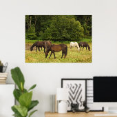 Graaspaarden Poster (Thuiskantoor)