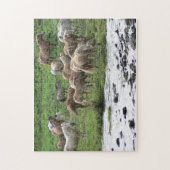 Graaspaarden puzzel legpuzzel (Verticaal)