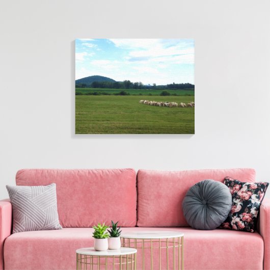 Graasschaap Canvas Afdruk (Insitu (Woonkamer))