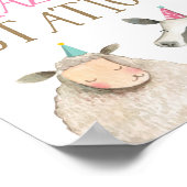 Graasstation Farm Animals Barn Girl Birthday Poster (Hoek)