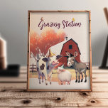 Graasstation Farm Animals Birthday Party Poster<br><div class="desc">Maak van de verjaardagsfeestje van je kind een hit met ons bord "Grazing Station"! Met dit schattige bord komt je begrazingsstation op het punt te staan en krijgt het feest een plezier. Het bord is perfect om uw heerlijke en gezonde snack-opties voor kinderen weer te geven. Of u nu een...</div>