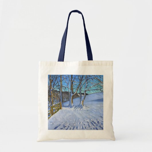 Graat en bomen Winter Dam Lane Derbyshire 2013 Tote Bag (Voorkant)