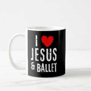 graat I Love JESUS and BALLET, Christelijk Koffiemok