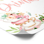 Grab a Drink Tea Party Baby Brewing Baby Shower Poster (Hoek)