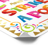 GRAB A PROP EN STRIK EEN HOUDING Feestbordje Print (Hoek)