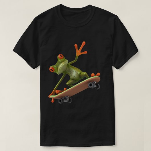Grab It Fast - kikker op skateboard T-shirt (Design voorkant)