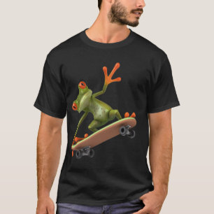 Grab It Fast - kikker op skateboard T-shirt