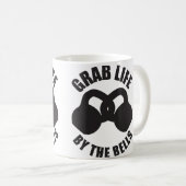 Grab Life by The Bells - Kettlebell Koffiemok (Voorkant rechts)