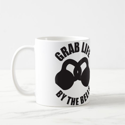 Grab Life by The Bells - Kettlebell Koffiemok (Links)