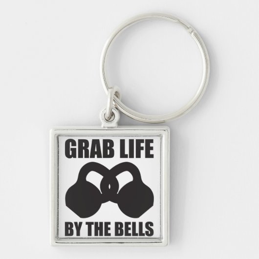 Grab Life by The Bells - Kettlebell Sleutelhanger (Voorkant)