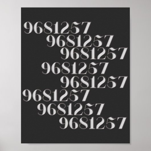 Grabovoi 9681257 Numbers Poster (Voorkant)