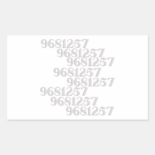 Grabovoi 9681257 Numbers Rechthoekige Sticker (Voorkant)