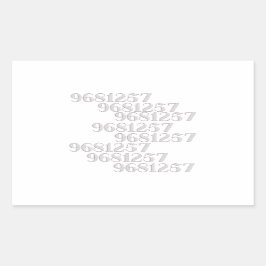 Grabovoi 9681257 Numbers Rechthoekige Sticker